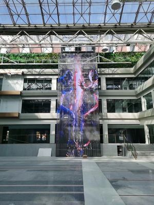 GCL 1000mm Customized Flexible Transparent LED Screen For Indoor Easy Installation