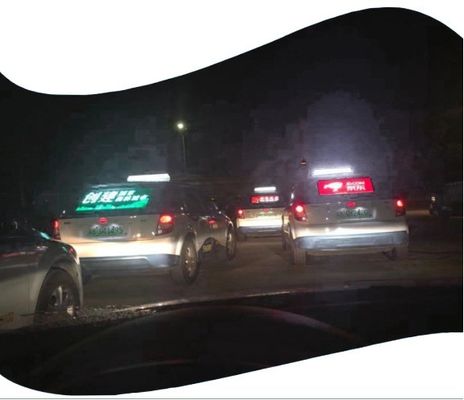High Transparency Taxi Car Transparent LED Display Screen V140° View Angle Slim And Light