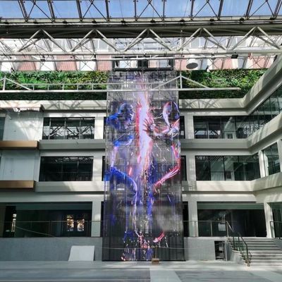 P10 LED Transparent Video Wall With 120 Degree Viewing Angle 10000 Hours Lifespan