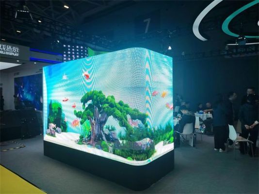 Outdoor 3D L-Shaped Curved Corner&Right Angle Solution P4 P5.7mm Led Display Screen Aluminum Waterproof IP65 960*960mm Outdoor Advertising Led Screen