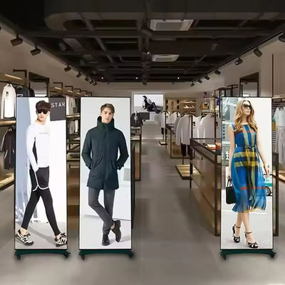GOB P1.5 P1.8 P2 Indoor Led Poster Screen for Banner Portable Led Video Wall With Wheels for Trade Show Store