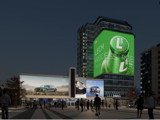 High Brightness Digital Transparent LED Display P15.6mm IP65 500*1000mm