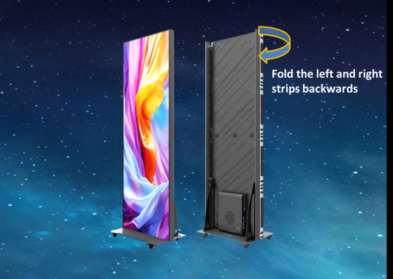 P1.25mm P1.538 mmGOB high-definition LED poster screen that can be folded up and down and quickly assembled left and right