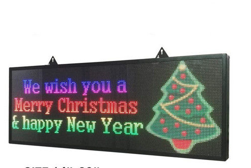 Indoor 1R1G1B FCC RS232 Multicolor Scrolling LED Signs