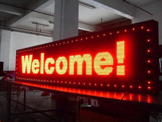 Red 256x128mm P16 Outdoor Monochrome LED Signs