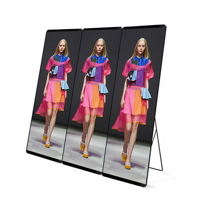 Ultra Thin P3 Screen Standing Wifi 4G Floor Indoor P2.5 Advertising Mirror Poster Led Panel Digital led Poster Screen