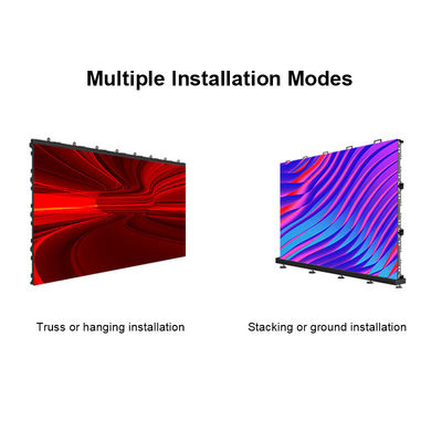 Outdoor Waterproof Modular Led Video Display Panels Tile Hanging Bar 500x500mm Foldable P3.91 P4.81 Led Screen