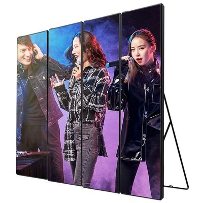 Lightweight Portable 2mm Pixel Pitch LED Poster with 1000nits Brightness and Front and Rear Service