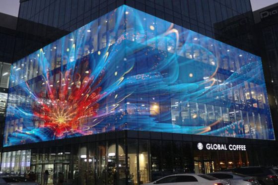 500*500mm P3.9-7.8mm Outdoor Transparent LED Display LED Video Mesh Curtain